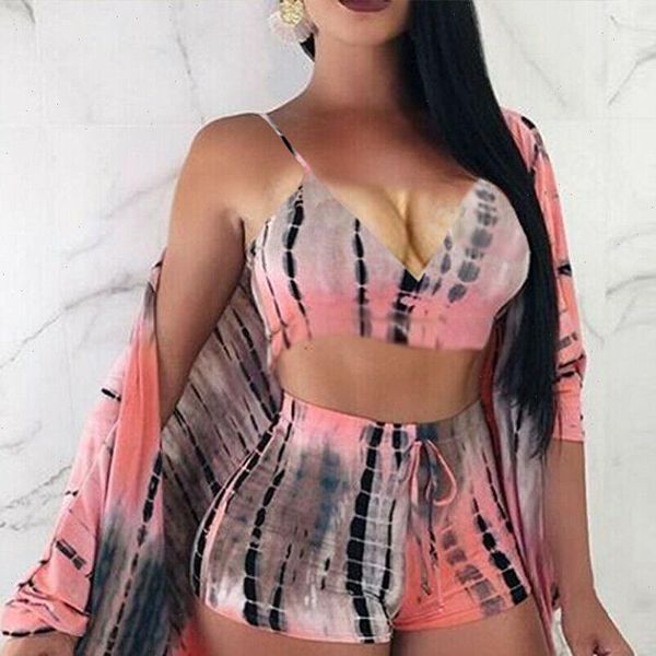 

2pcs women womens tracksuits crop high waist gradient shorts two piece set fashion tracksuit beach party summer 2, Gray