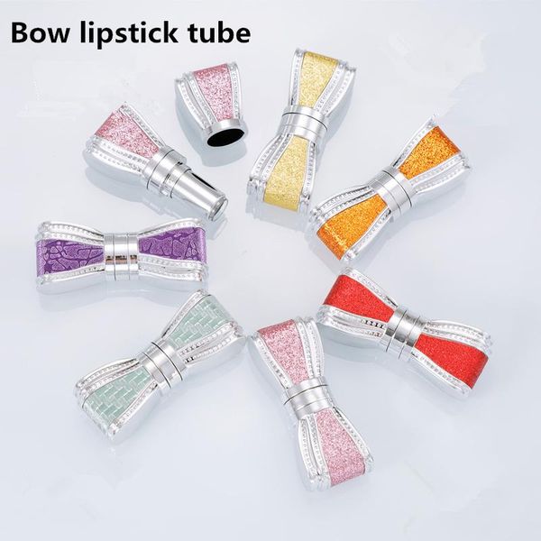 

storage bottles & jars spot shiny leather lipstick tube bow -shaped empty lip container case 12.1 refillable cosmetics contmm