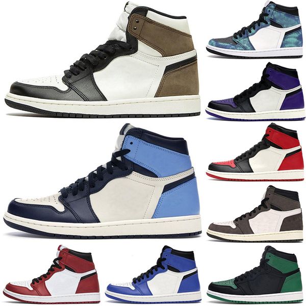 

fashion men's basketball shoes 1s sports 1 sneakers obsidian game royal 3 shadow pine green dark mocha unc tie dye bred toe chicago twi