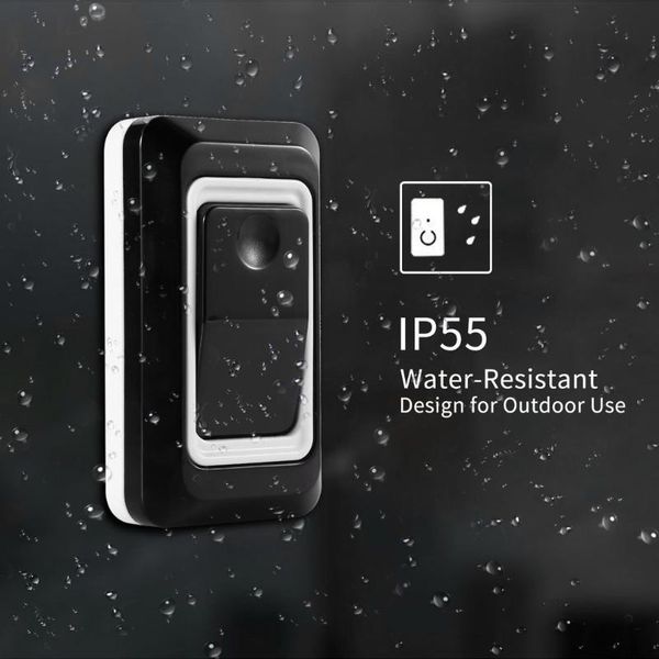 

audio door phones wireless doorbell portable wirless digital cordless door-bell kit waterproof 1000ft/ 300m range with plug-in receivers
