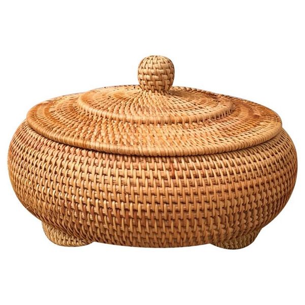 

hand-woven rattan confectionery storage basket