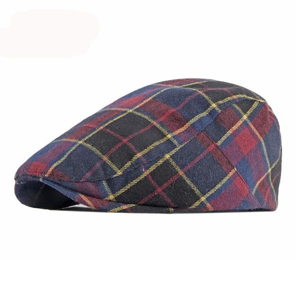 

berets casual summer beret hats for men retro plaid flat peaked herringbone ivy caps women outdoor cabbie driver sun hat sboy cap, Blue;gray