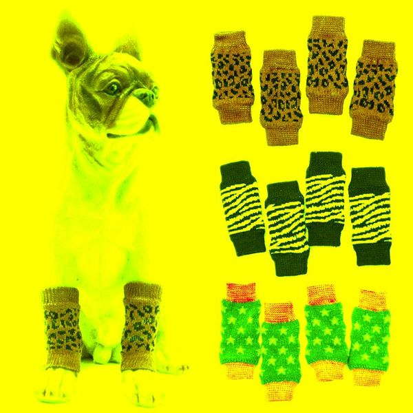 

dog apparel 2 pairs winter pet creative warm leg protector cat puppy cotton warmer socks knee supplies