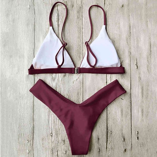 

new thong 2021 women swimsuit female swimwear two pieces bikini set brazilian bather bathing suit swim ladyby air