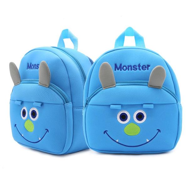 

cute monsters korean-style anti-water cartoon animation children's school bags neoprene kindergarten backpack kid's gift