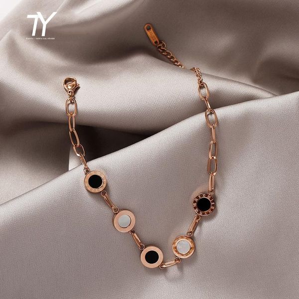 

charm bracelets classic roman digital titanium steel bracelet for woman 2021 fashion korean jewelry party luxury girl's high-grade, Golden;silver