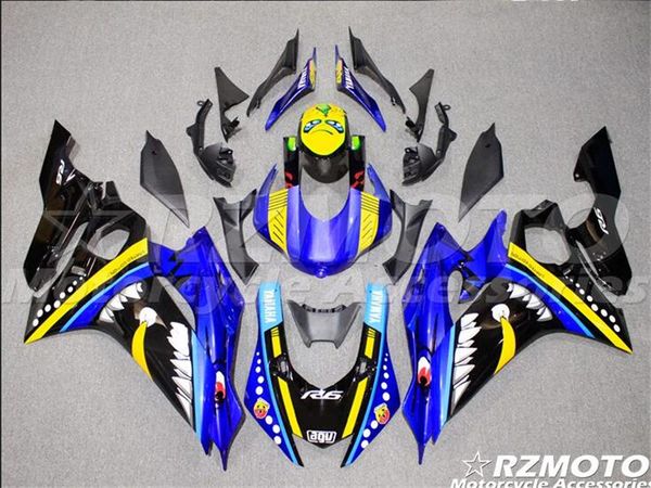 Ace Kits 100% ABS Fairing de Motocicleta para Yamaha R6 2017 2018 2019 2020 2021 anos uma variedade de cores no.1533