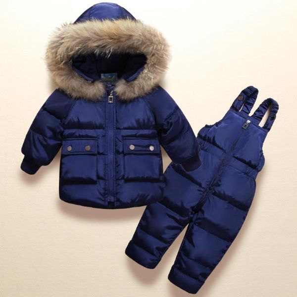 

clothing sets winter children girls warm duck down jacket for baby girl clothes children's coat boy snow, White