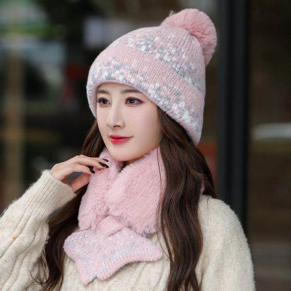 

beanies winter hat fur keep neck warmer set thick beanie cap casual hats for women add lining warm knitted