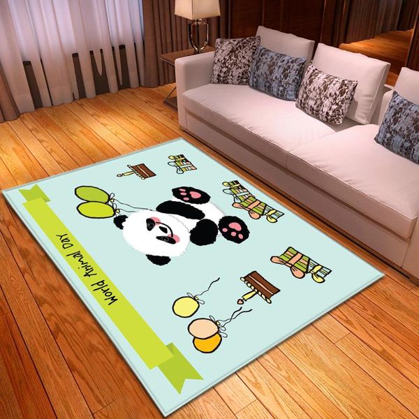 

carpets cartoon panda cute carpet modern living room non-slip home bedroom decorative floor mat kids 3d printing rug
