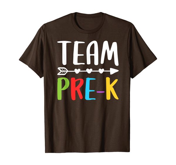 

Team Pre-K T-Shirt Teacher Back To School Gift Shirt T-Shirt, White;black