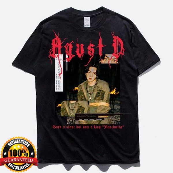 

men's t-shirts agust d heavy metal shirt long tee as208, White;black
