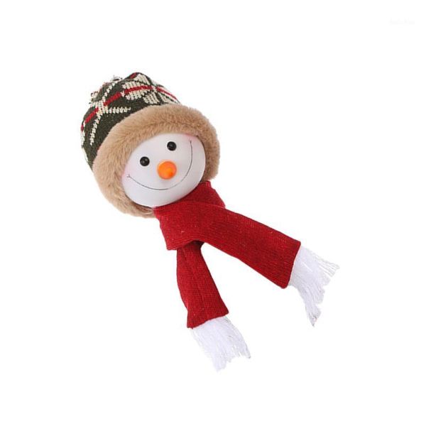 

christmas decorations 1pc red cover snowman bottle party decoration