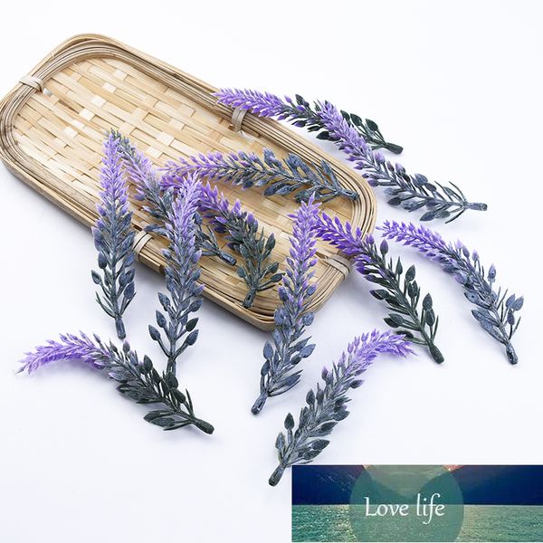 10 pcs lavanda plástico flor diy presentes de casamento caixa decorações de natal para casa christmas guirlanda plantas artificiais preço barato preço de fábrica especialista qualidade