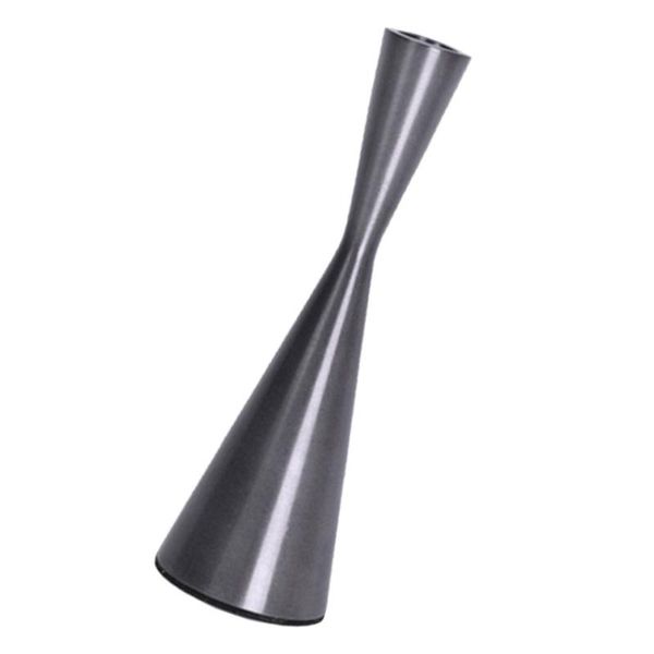 

candle holders 1pc iron art candlestick slim waist shape holder (black)
