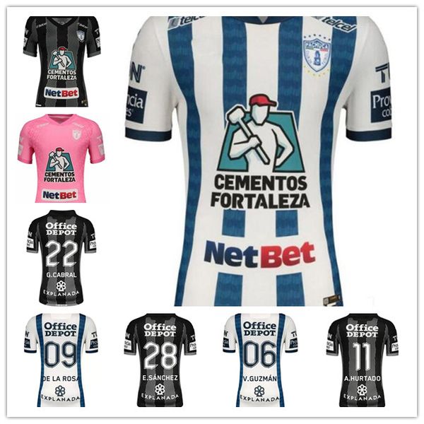 

21 22 pachuca k.alvarez mens soccer jerseys v.guzman ibanez figueroa y.moreno a.hurtado g.cabral e.sanchez ibarra home away football shirt, Black;yellow