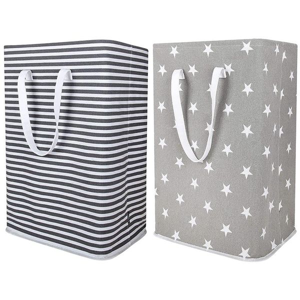 

inch thickened x-large laundry basket with drawstring, waterproof square cotton linen collapsible storage & organization