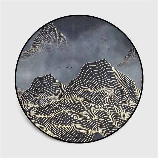 

chinese style round area rugs birds flowers pattern home decor living room bedroom sofa non-slip floor mat yoga carpets