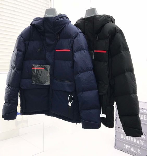 

men's down parkas and women's t-shirt splicing printing short sleeve early spring double strand fine cotton fabric digital printin, Black