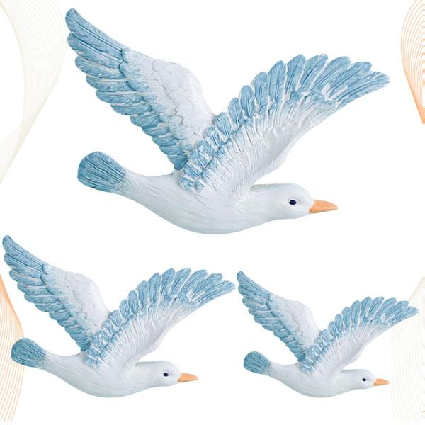 

novelty items 3pcs mediterranean style sea birds set gulls backdrop home decoration