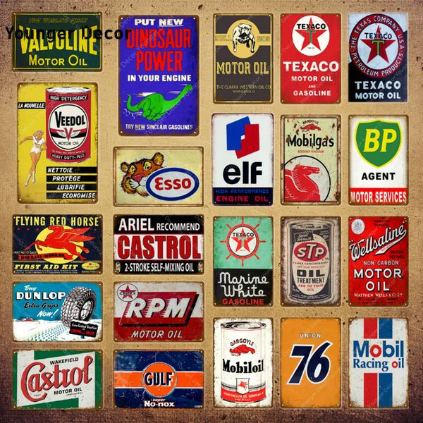 

penn motor oil vintage metal signs retro garage decor plaque bar pub gas station decorative plates gastrol wall sticker yi-135