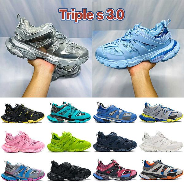 

2022 triple 3.0 prais running shoes ice blue metallic sivler black white yellow burgundy pink navy men women sneakers us 6 -12