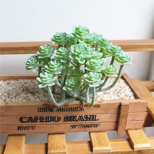 

decorative flowers & wreaths artificial flocking succulents plant garden miniature fake diy home floral decor