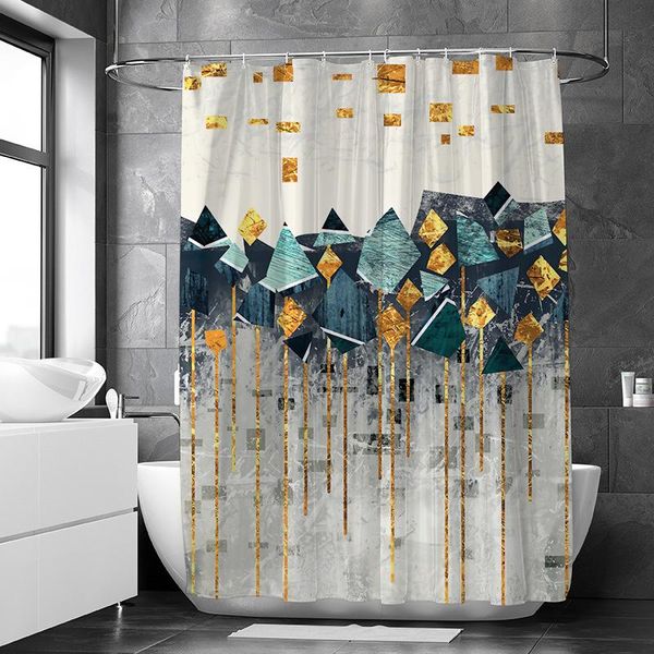 

shower curtains modern style geometric figure simple waterproof mildewproof cloth bathroom curtain