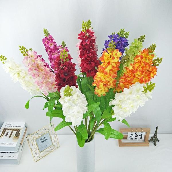 

fashion 1 bunch artificial hyacinth simulation violet orchid plant basket decor party ornaments valentine's day office european decorat
