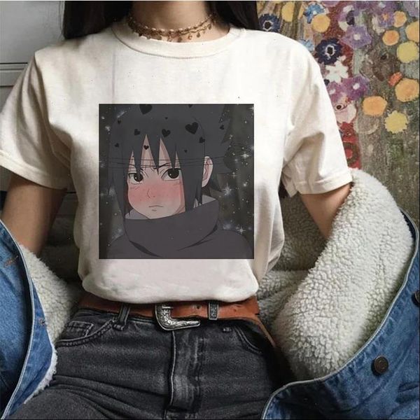 

womens t shirts vogue women tshirt naruto kawaii sasuke summer casual harajuku shirt japanese anime funny streetwear tees female, White