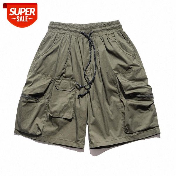 

loose multi-pocket tooling functional shorts men's street sports casual quick-drying five-point pants #wu3y, Black