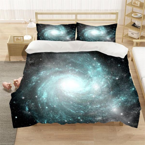 

galaxy starry sky 3d bedding sets printed duvet cover set pillowcases multi size  king twin