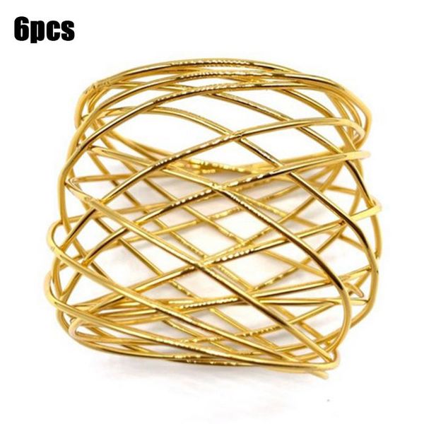 

napkin rings 6pcs round shaped metal holder wedding party decoration