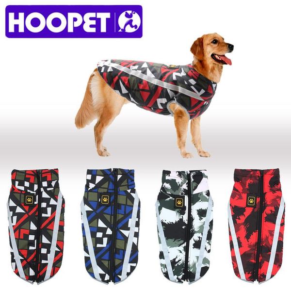 

dog apparel hoopet jacket large coat waterproof reflective warm winter clothes for big dogs overalls chihuahua clothing