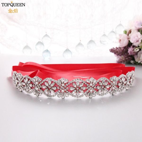 

wedding sashes ueen s453 silver rhinestone belt for weddng women party bridesmaid dress bridal applique decorative drill, White