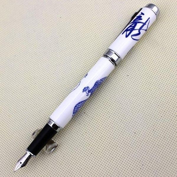 

fountain pens luxury pen jinhao 950 blue white porcelain dragon medium nib 18kgp ink cartridge school office stationery