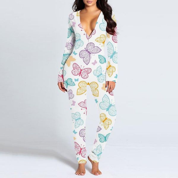

women v-neck onesies pijamas button-down front functional buttoned flap pajamas adults sleepwear jumpsuit pyjama oversize #50 women's j, Black;white