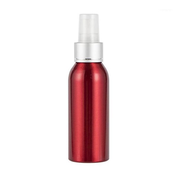 

100ml red aluminum bottle spray cosmetic packing small empty 10pcs/lot