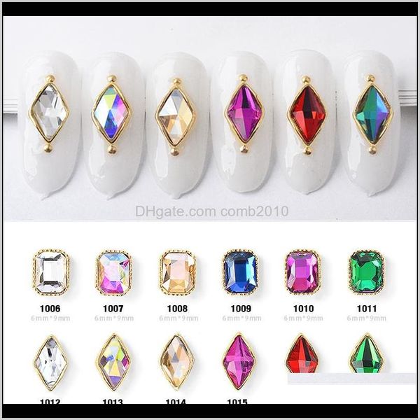 5 pcs Charm Liga Flat Back 3D Nail Art Rhinestone Decorações Brilhantes Cristal Jóias Diamantes Design Anomaly Glass Manicure Acessórios LGS1i