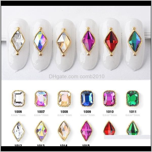 

5pcs charm alloy flat back 3d nail art rhinestone decorations shiny crystal jewelry diamonds design anomaly glass manicure accessories lgs1i, Silver;gold