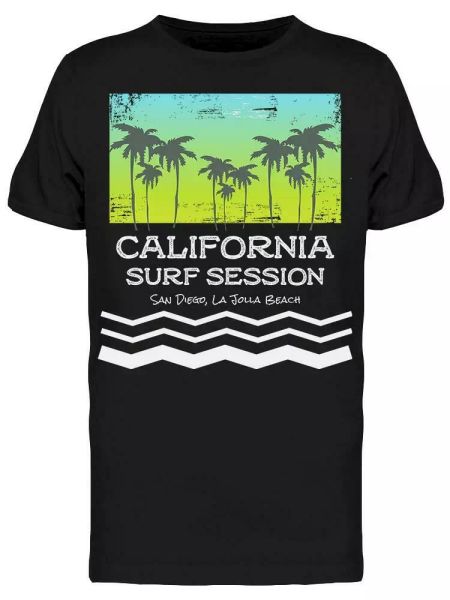 

Palm Trees, Surf Session Tee Men's -Image by Shutterstock, White;black