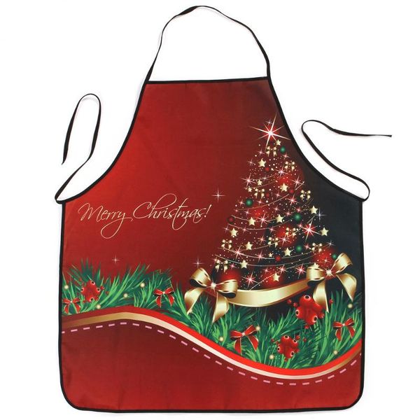 

aprons christmas themed printing decoration waterproof xmas festival dinner party accessories proof-oil housework tools