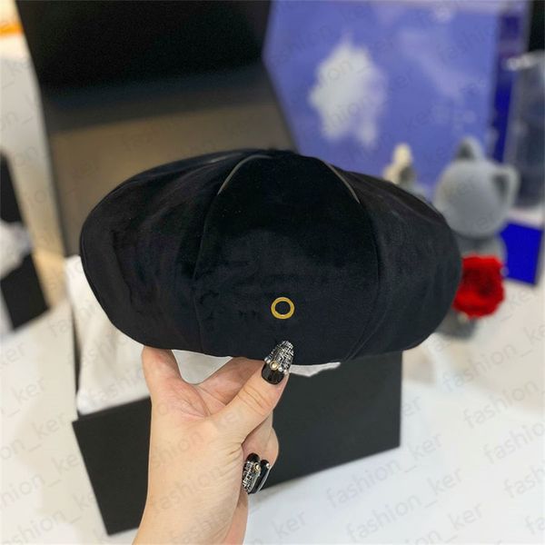 

designer berets velvet caps fashion street hat classic cap for woman popular hats 2 colors quality, Blue;gray
