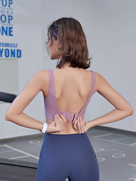 

gym clothing yoga bra female gathered shape anti-sagging fitness beauty vest shockproof running sports underwear, White;black