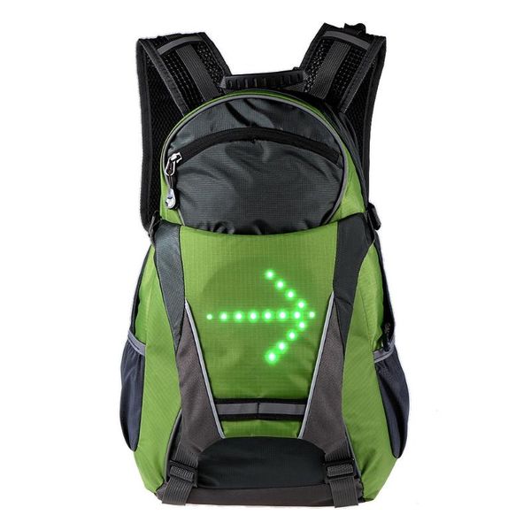 

bicycle backpack with led turn signal light cycling bag remote control outdoor safety running night riding climbing hiking bags