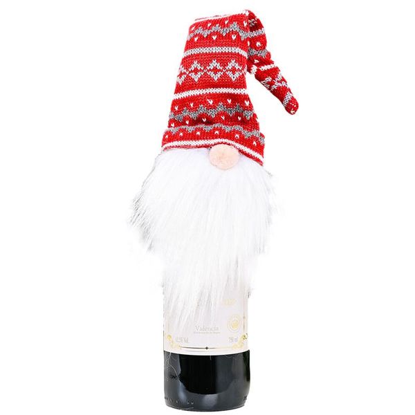 

christmas decorations santa claus snowman faceless doll wine bottle set cover xmas decoration for home navidad way