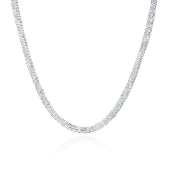 

inch simple geometric silver necklace 925 sterling chain handmade jewelry accessories chains