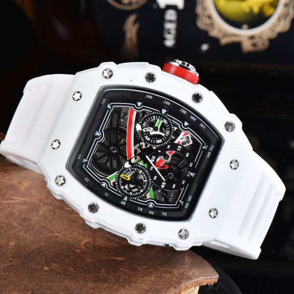 

0-7Mens montre de luxe watches silicone strap fashion designer watch sports quartz analog clock Relogio Masculino, No watch