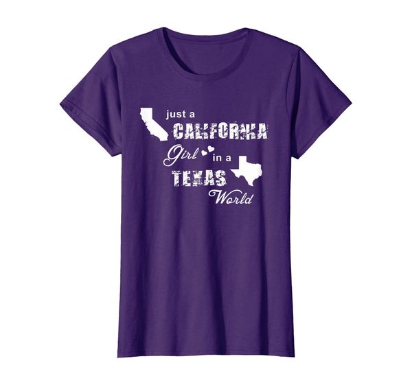 

just a california girl in a texas world t shirt printing t-shirt, White;black