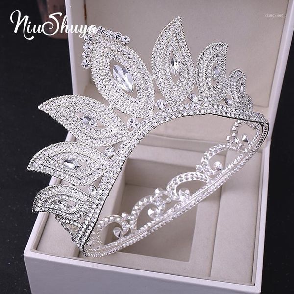 Зажимы для волос Barnettes Niushuya Барокко Волшебный дизайн глаз Корона Tiaras Bridal Pageant Prom Diadem Хрусталь Свадьба Оголовье Аксессуары